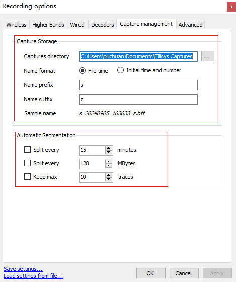 Capture management